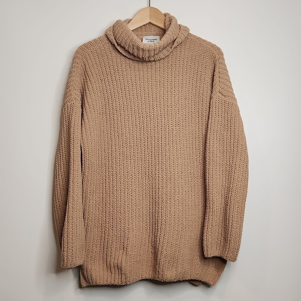 Abercrombie & Fitch Brown Chenille Turtle Neck Sweater Size Xs Women